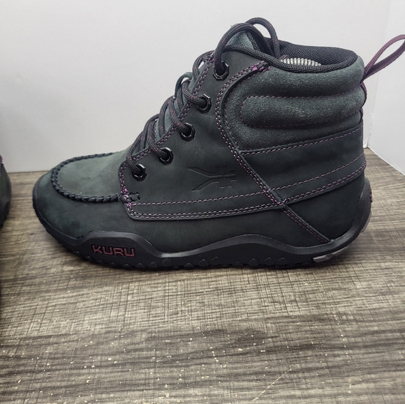 Kuru Quest Womens Size 8 Black Leather Outdoors Hiking Boot Shoes - Picture 2 of 10